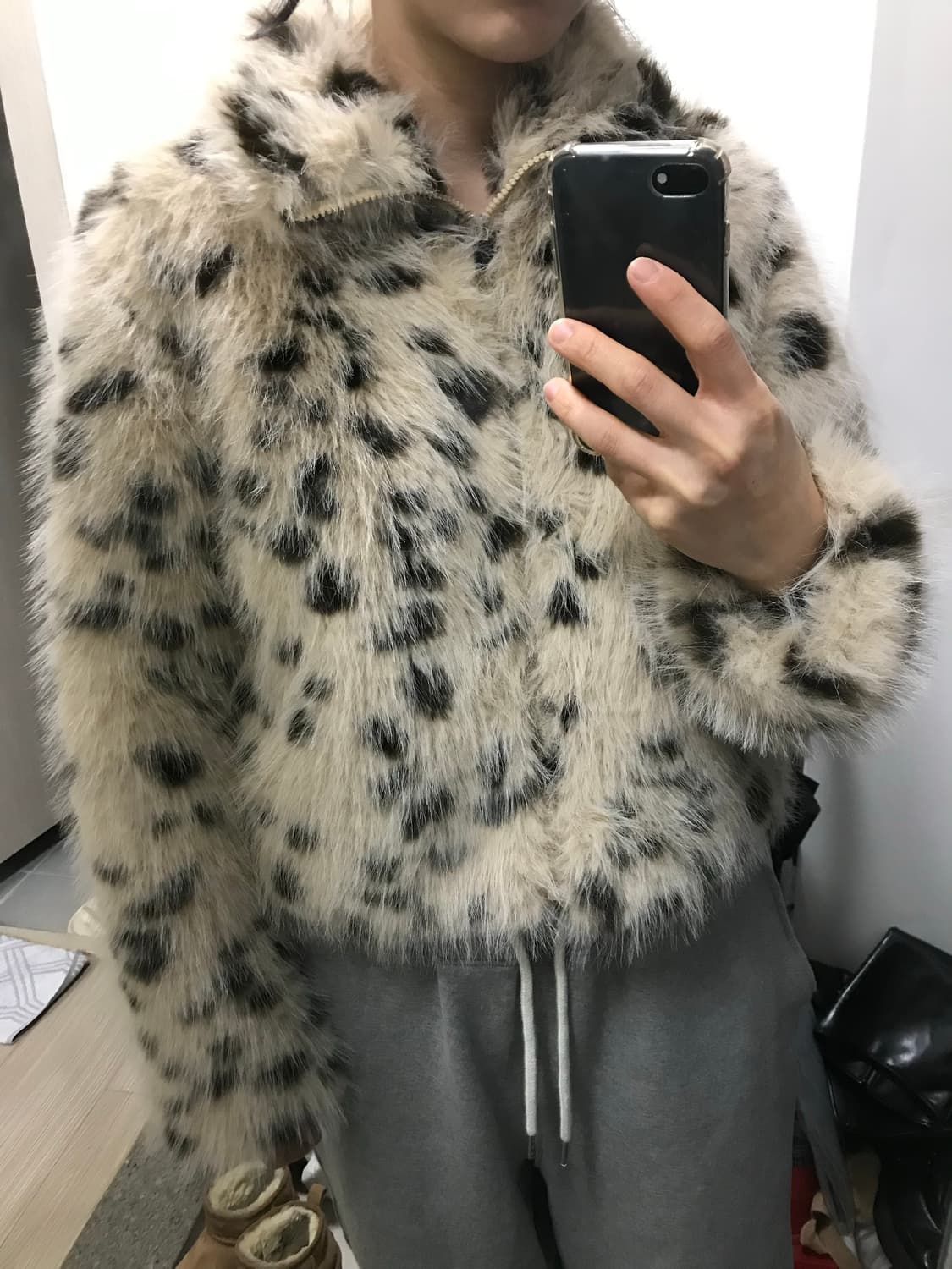 빈티지 호피 퍼 자켓 상품이미지7