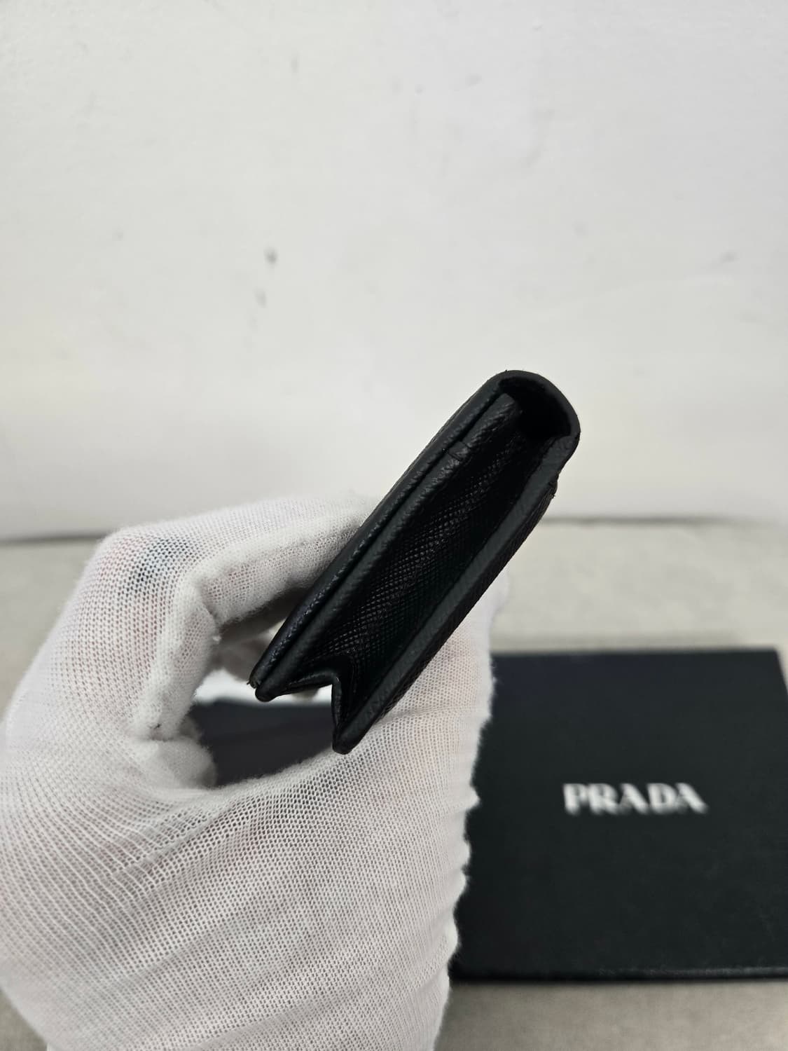[보증서 정품] 프라다 사피아노 카드 반지갑 상품이미지1