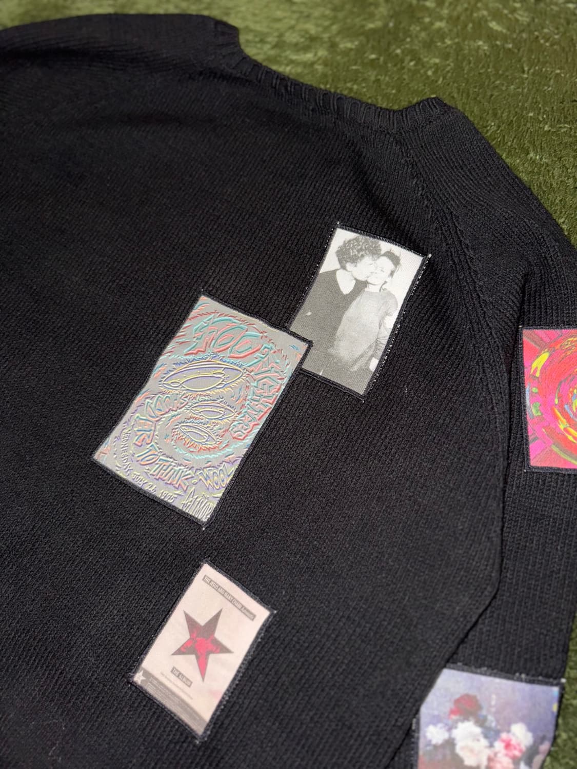 [2] JOEGUSH 조거쉬 패치 싱글 풀오버 니트 블랙 상품이미지8