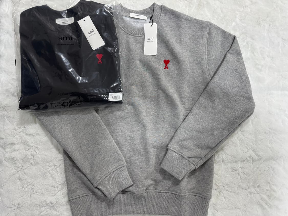 아미 맨투맨 (( 새상품 )) QR인증 블랙/그레이/네이비 상품이미지2