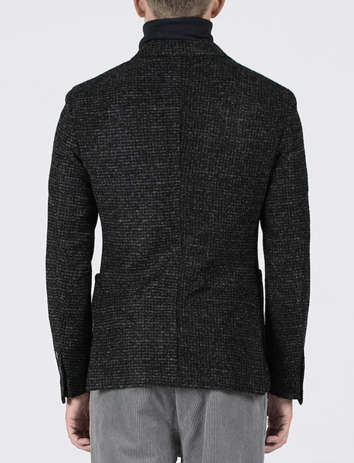 빠니깔레 블랙 울체크 자켓 XL사이즈 상품이미지3