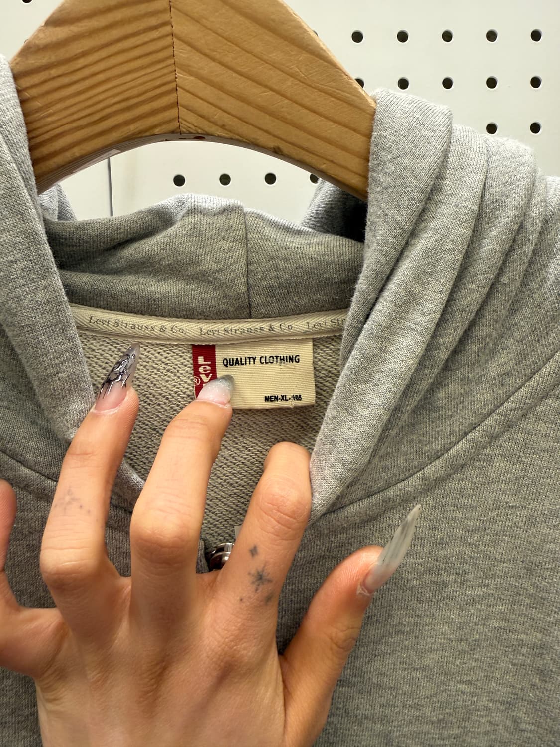 리바이스 백로고 그레이 후드집업 U928 상품이미지5