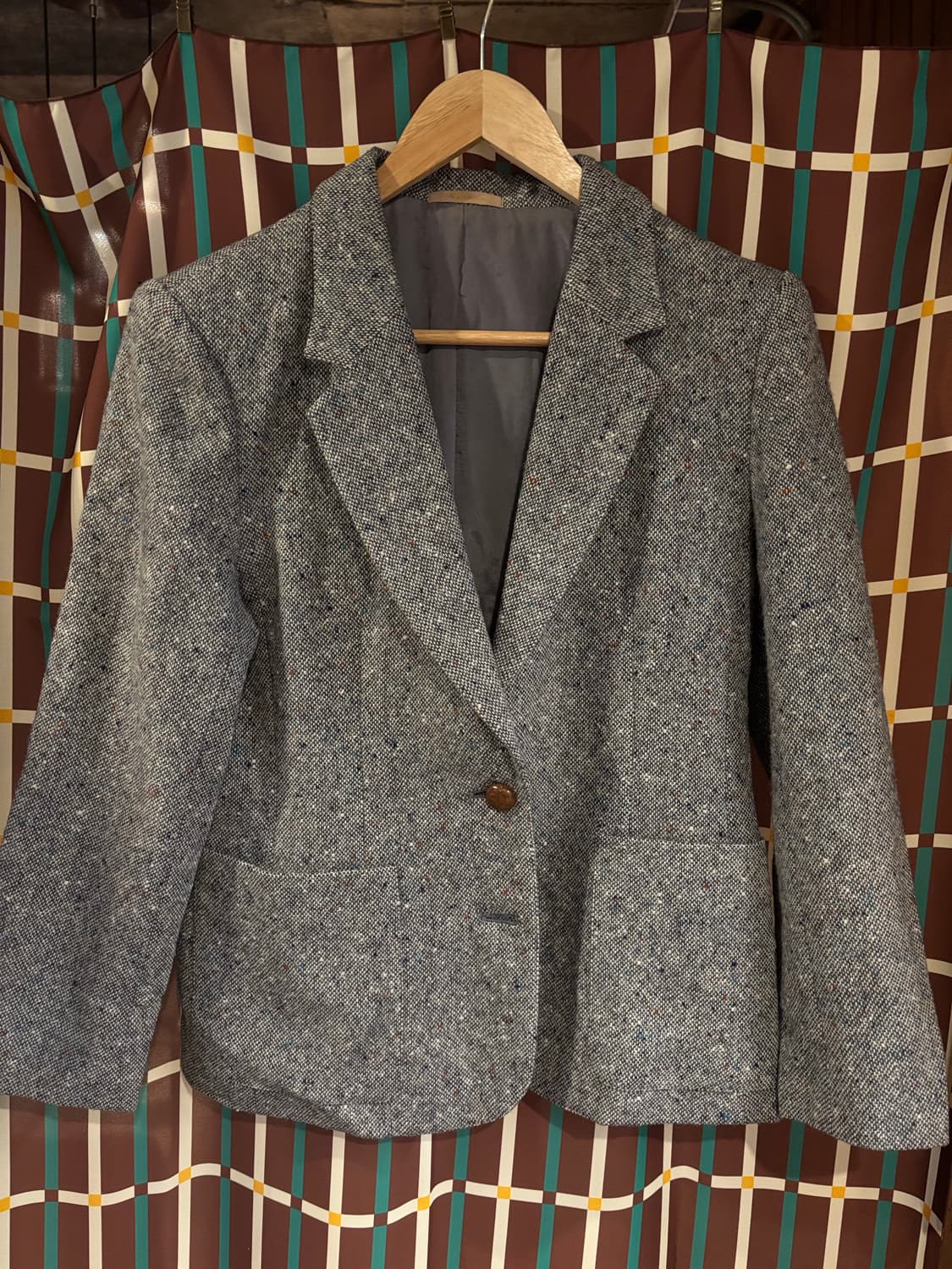 아쿠아스큐텀 체크 블레이저 상품이미지1