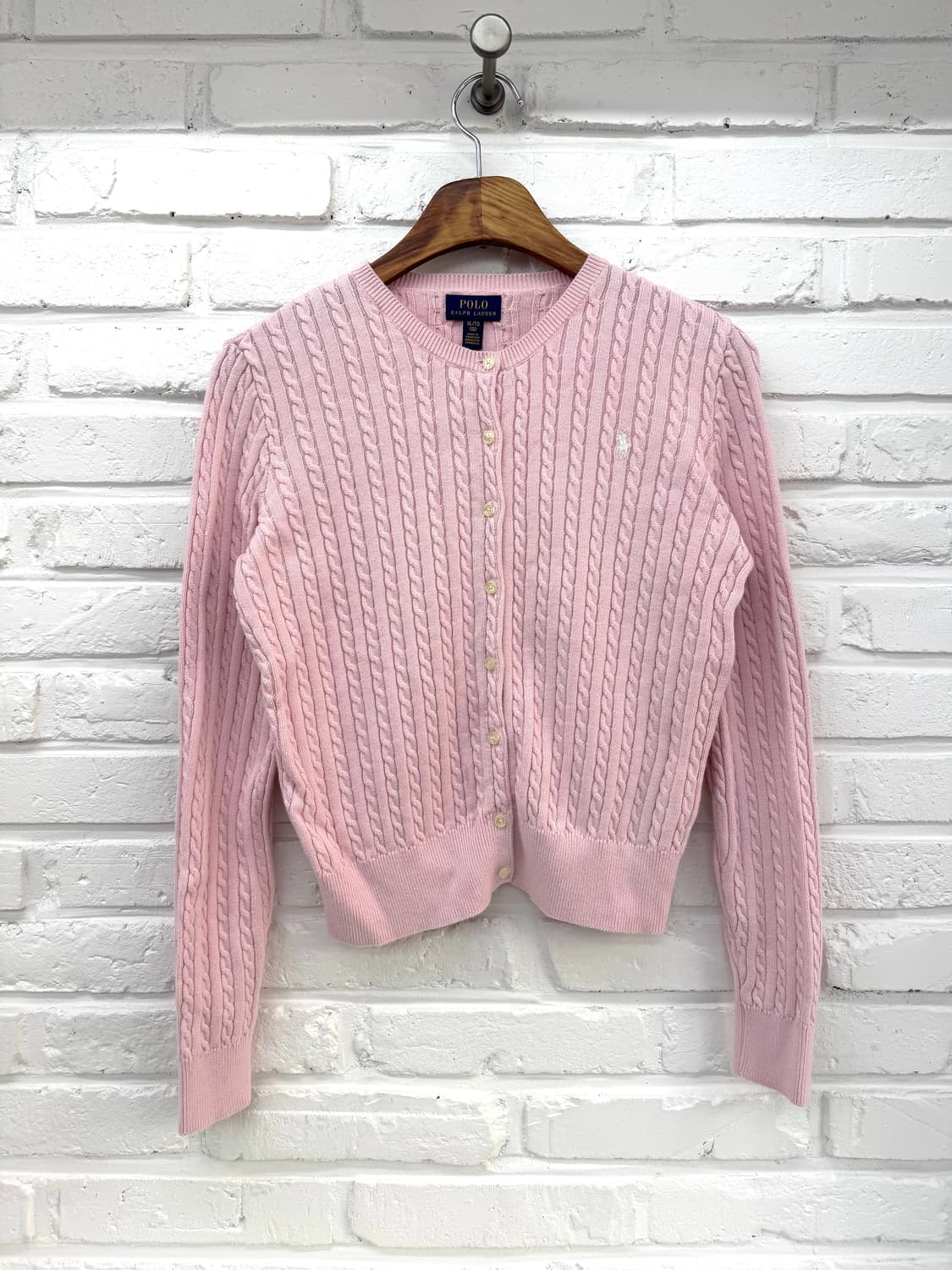 폴로 핑크 케이블 가디건 상품이미지3