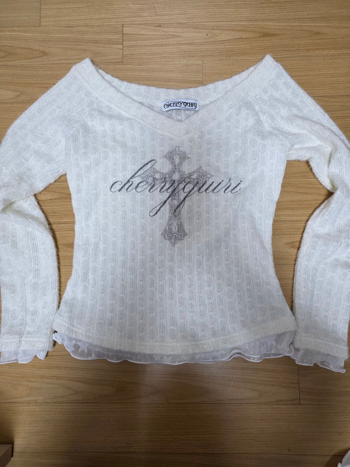 체리퀴리 니트(free) + 하이스쿨디스코 셔츠(s) 새상품 세트 상품이미지3