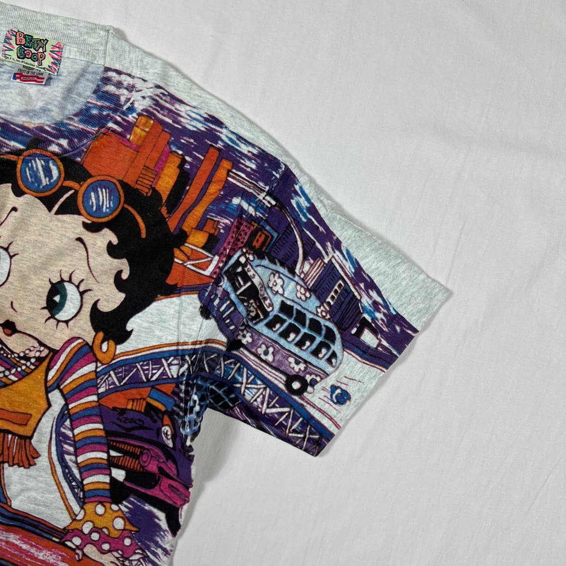 90‘s 베티붑 베티부프 betty boop 카툰 올프린트 반팔티 상품이미지3