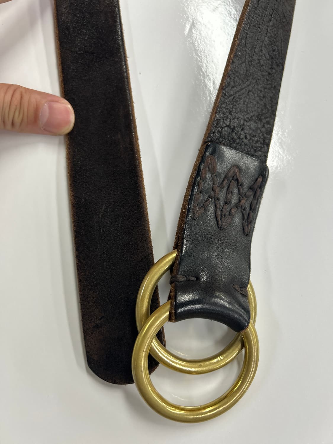 비즈빔 visvim 다크브라운 더블링 레더 벨트 34 상품이미지9