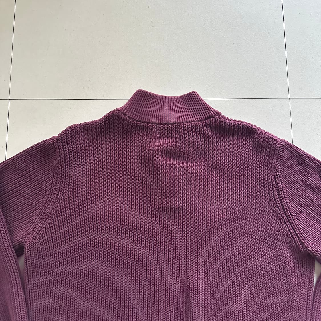 90s 엘엘빈 헨리넥 코튼 니트 XL 상품이미지8