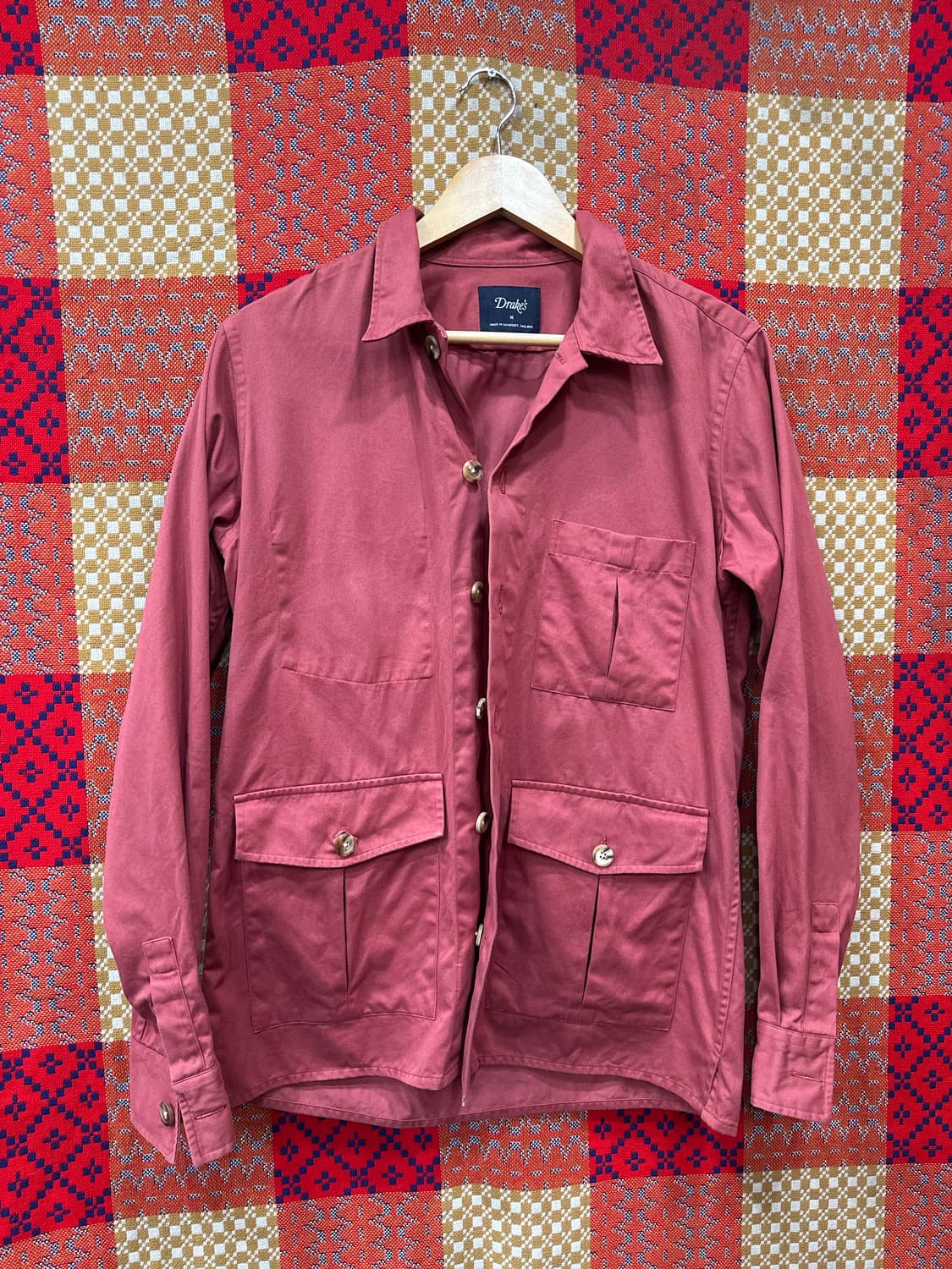 드레익스 다크핑크컬러 코튼 5포켓셔츠 m 상품이미지1