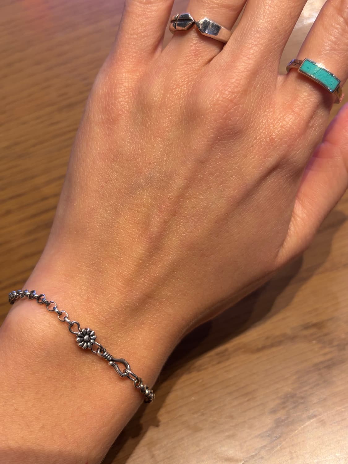 925 실버 스퀘어 스톤 링 상품이미지6