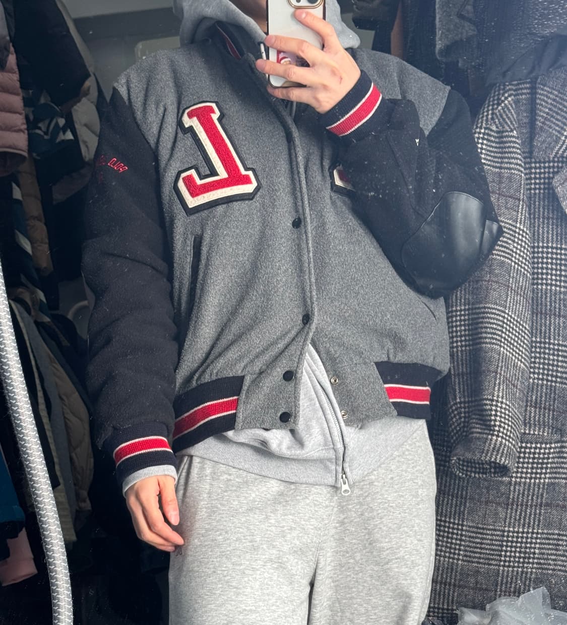 희귀!! 폴로 polo 진스 올드스쿨 암패치 바시티 자켓 상품이미지4