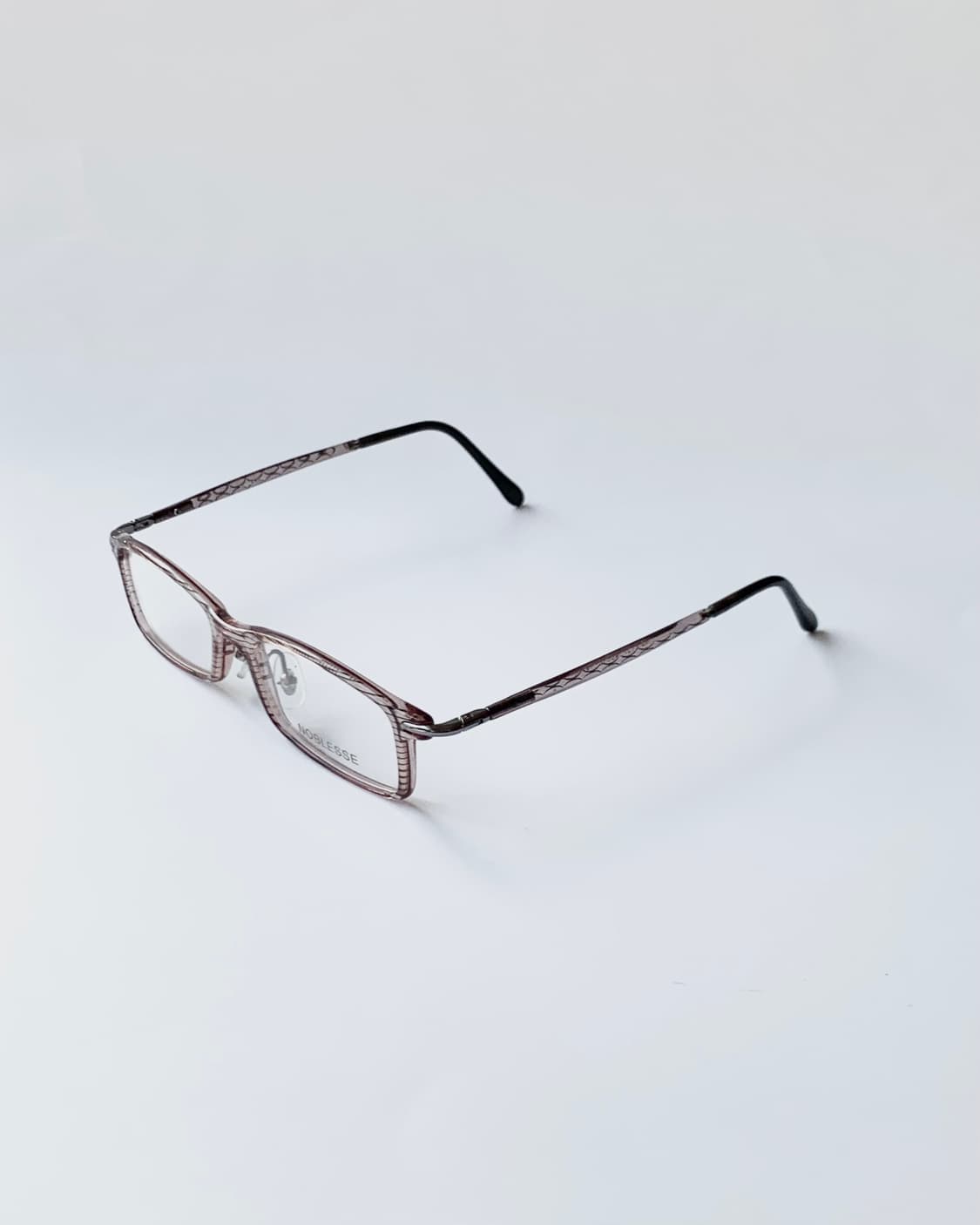 [픽키-704] 클리어 브라운 사각 오벌 뿔테 안경테 미니멀 초경량 상품이미지4