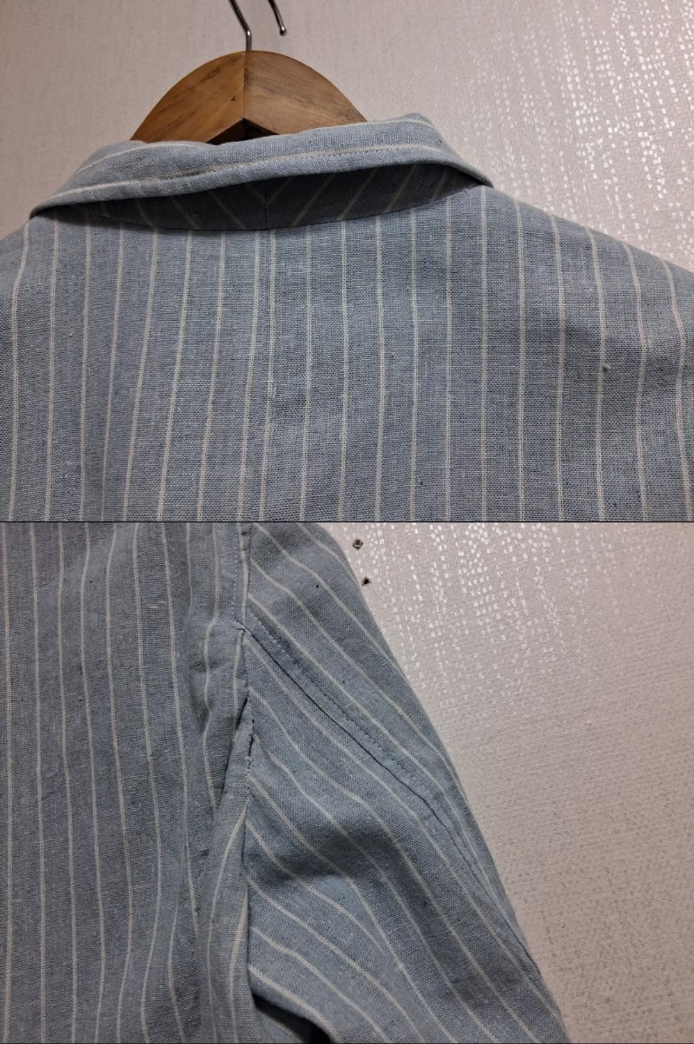 US POLO ASSN  라이트블루 린넨혼방 내츄럴면쟈켓 남성 슬림100 상품이미지7