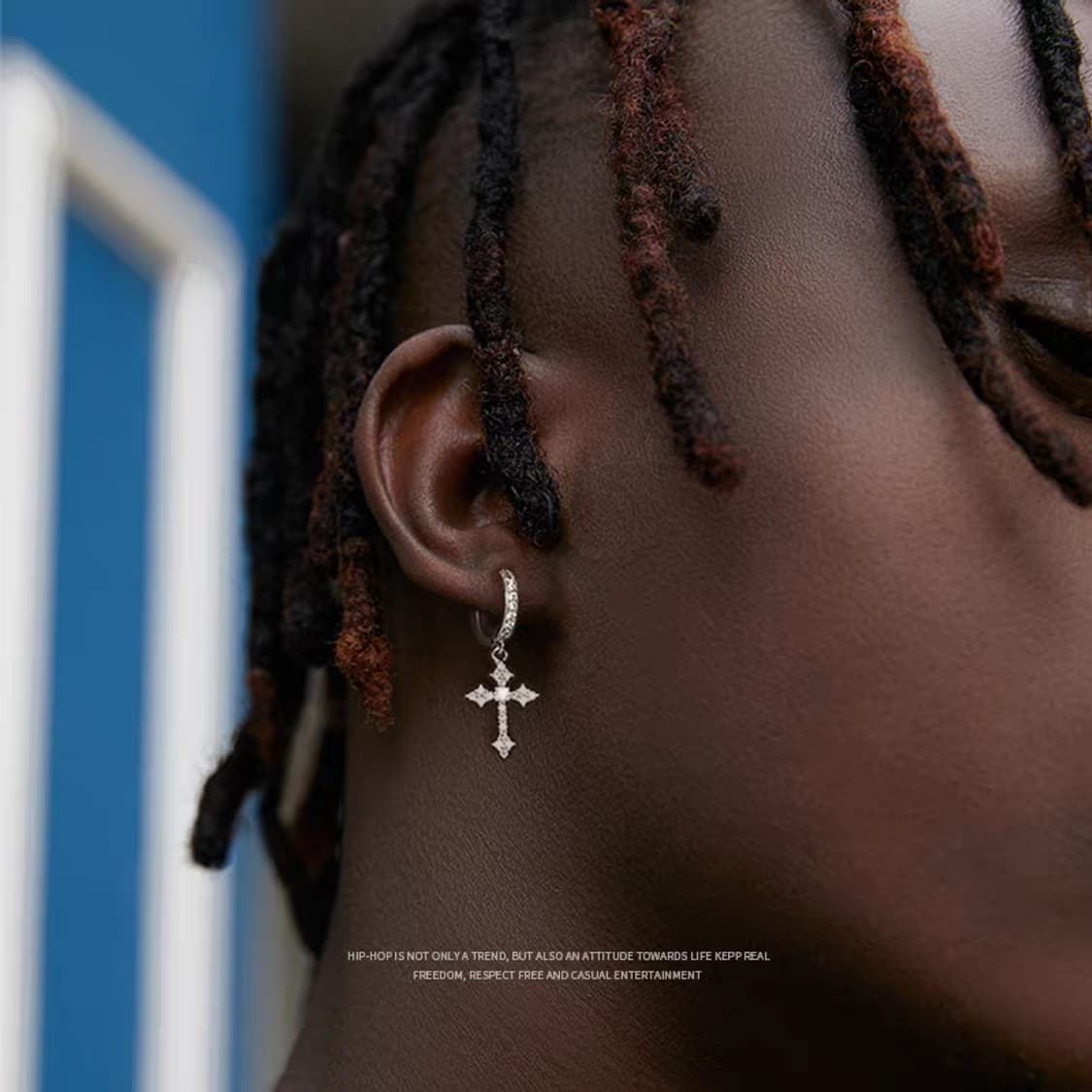 Oceanora 크로스 조절 가능 클립 귀걸이, 남녀 공용 피어싱 필요 상품이미지2