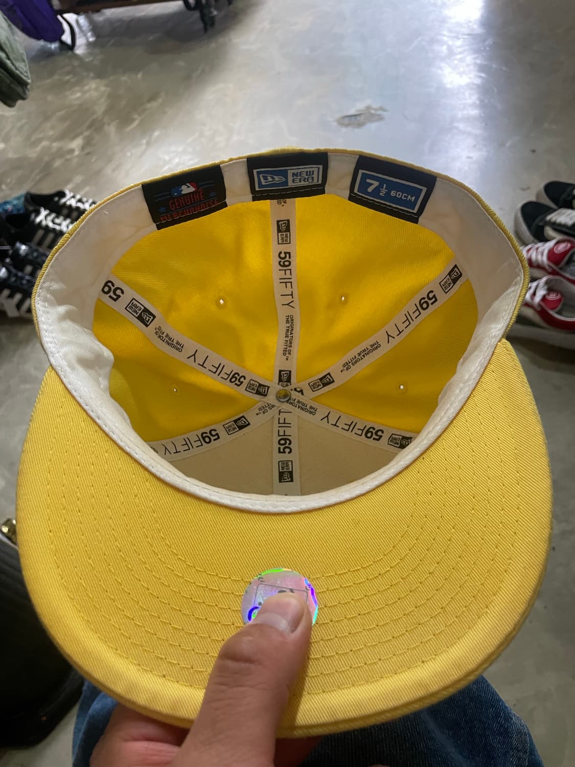 뉴에라 뉴욕양키스 옐로우 made in usa 7 1/2 (60cm) 상품이미지7