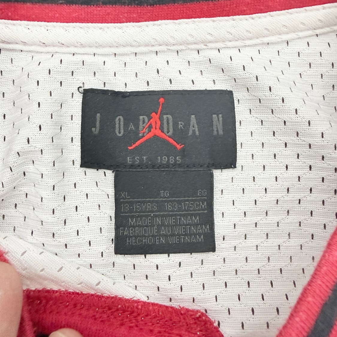 나이키 조던 23 메쉬 반팔 져지(오프화이트/레드)빈티지  상품이미지5