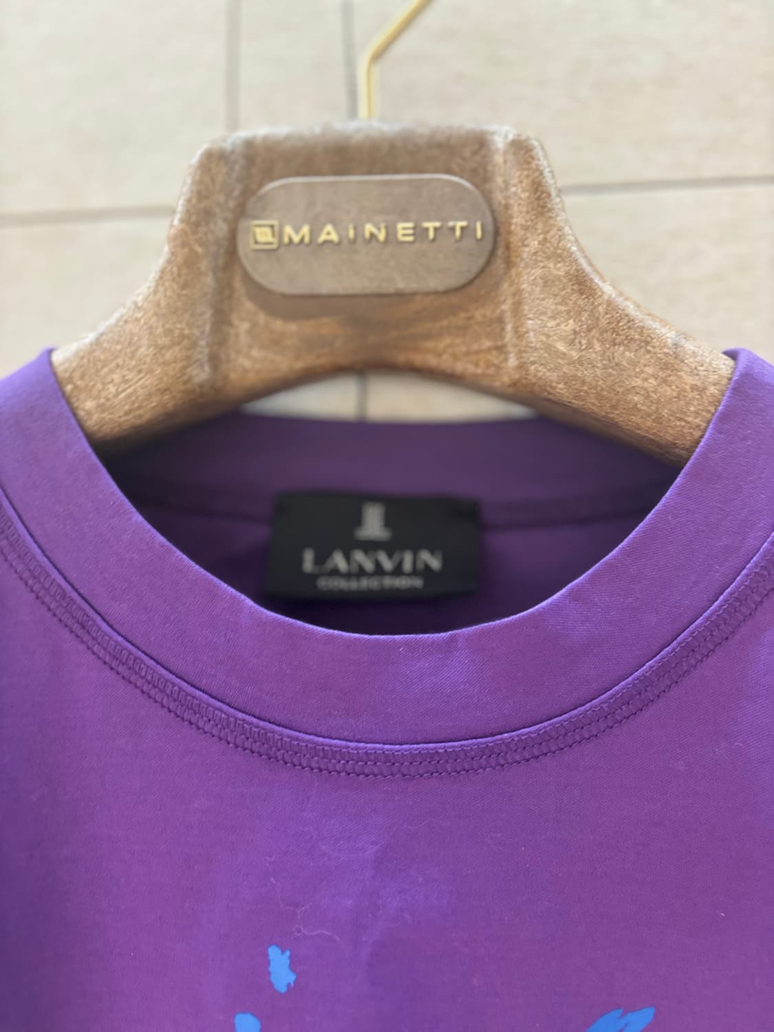 LANVIN 랑방 퍼플 프린팅 반팔 티셔츠 상품이미지3