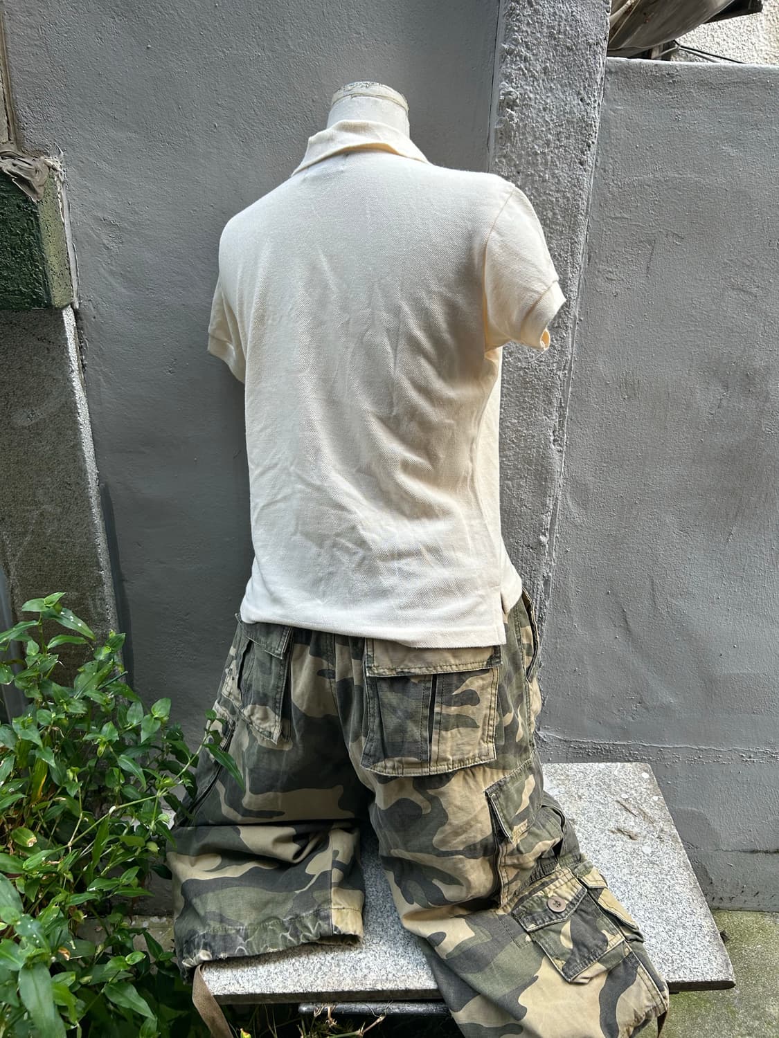 *rare* Jpn 00s 폴로 아이보리 성조기 pk 티셔츠  상품이미지3