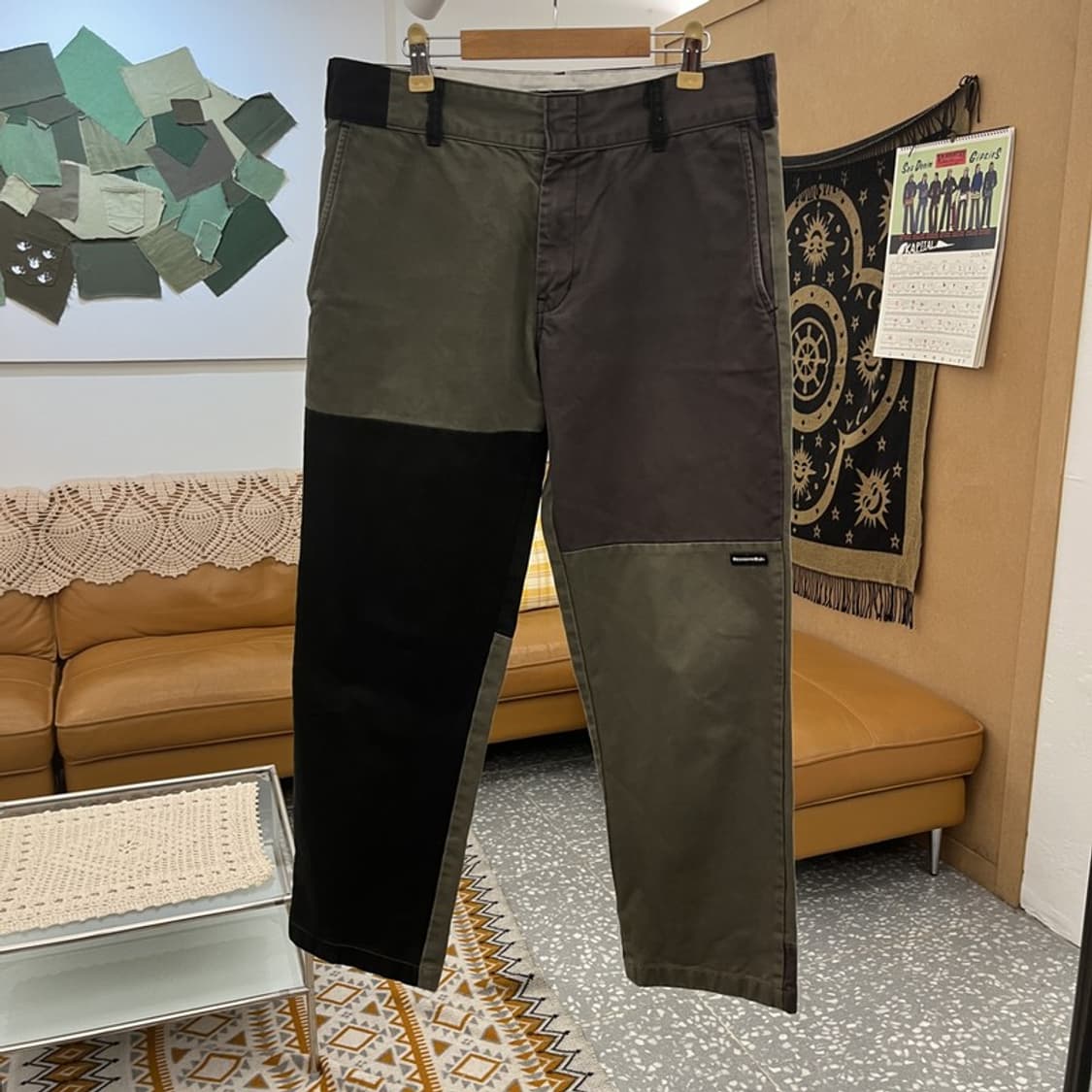 디스이즈네버댓 스트릿 펑크 믹스업 패치워크 코튼팬츠 L C11086 상품이미지3