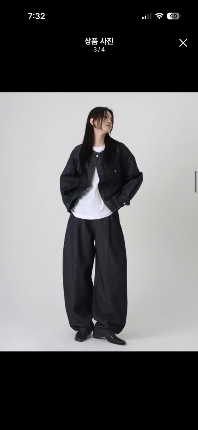 트리밍버드 데님 셋업 팬츠 상품이미지1