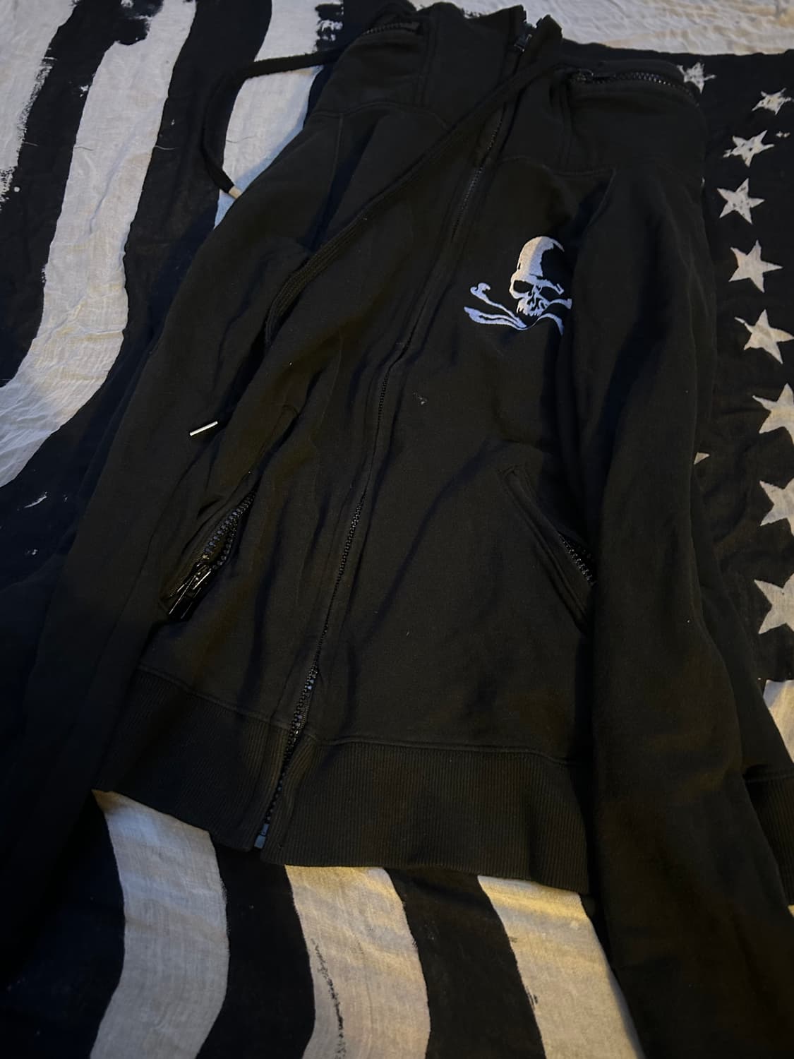 *archive* 2000s roen 펑크 스컬 큐빅 보노넥 집업 상품이미지2