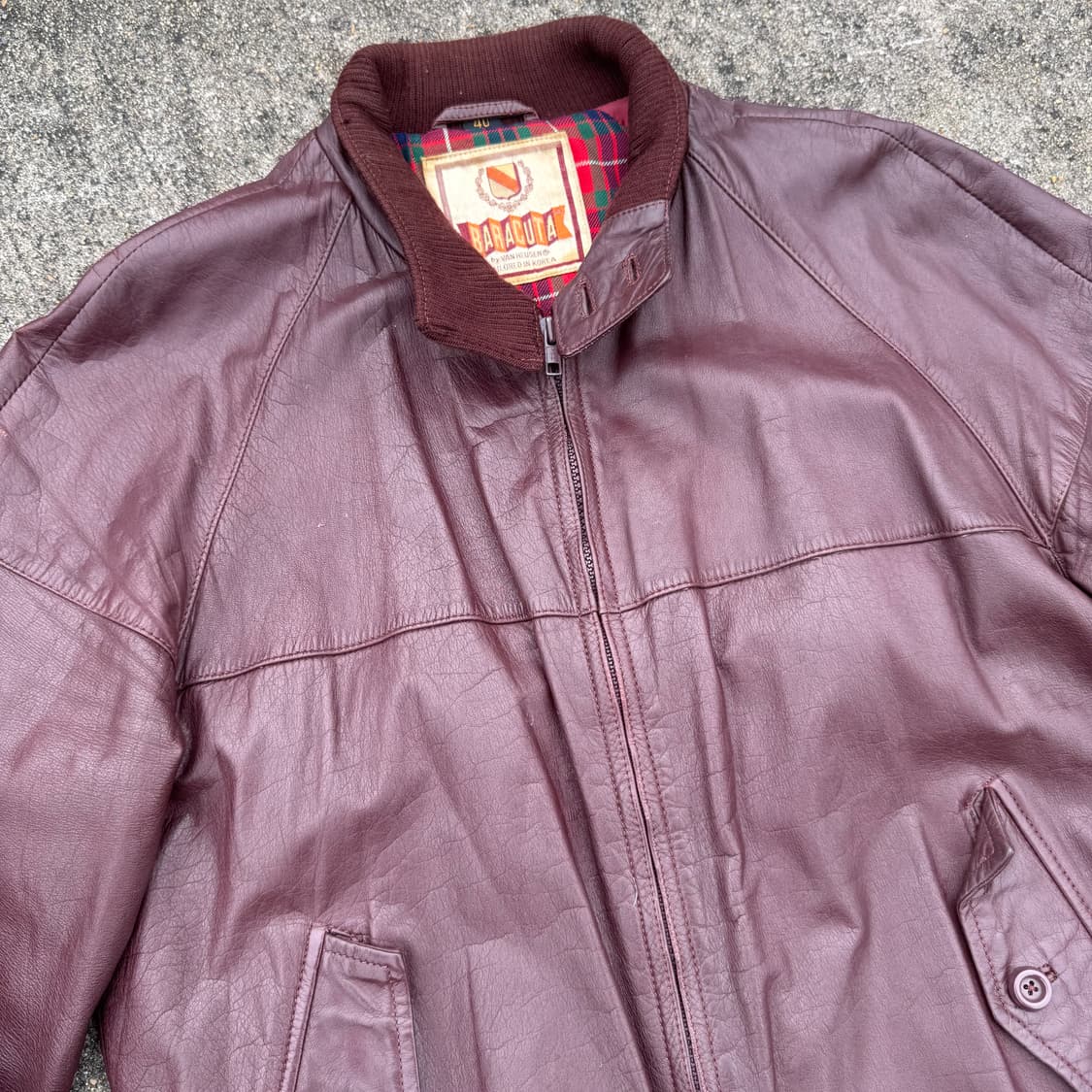 [L] 90s Baracuta 바라쿠타 G9 헤링턴 가죽 자켓 상품이미지7