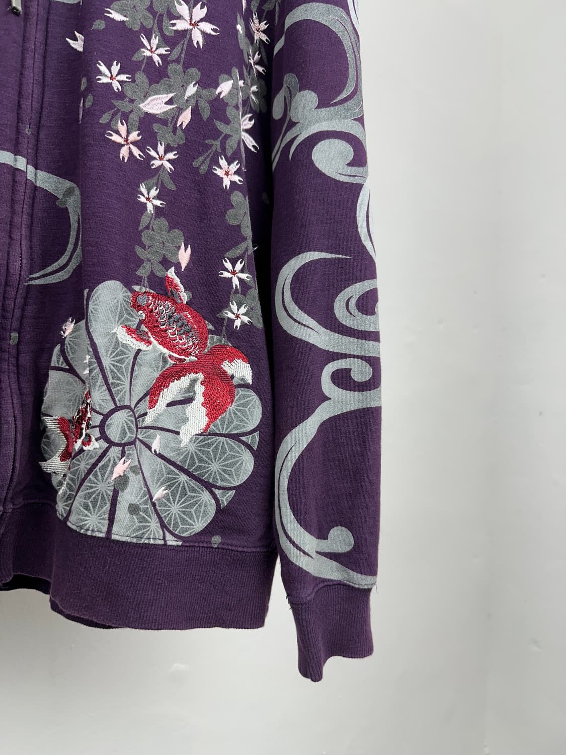 Oriental embroidered printing hood zip u 상품이미지3