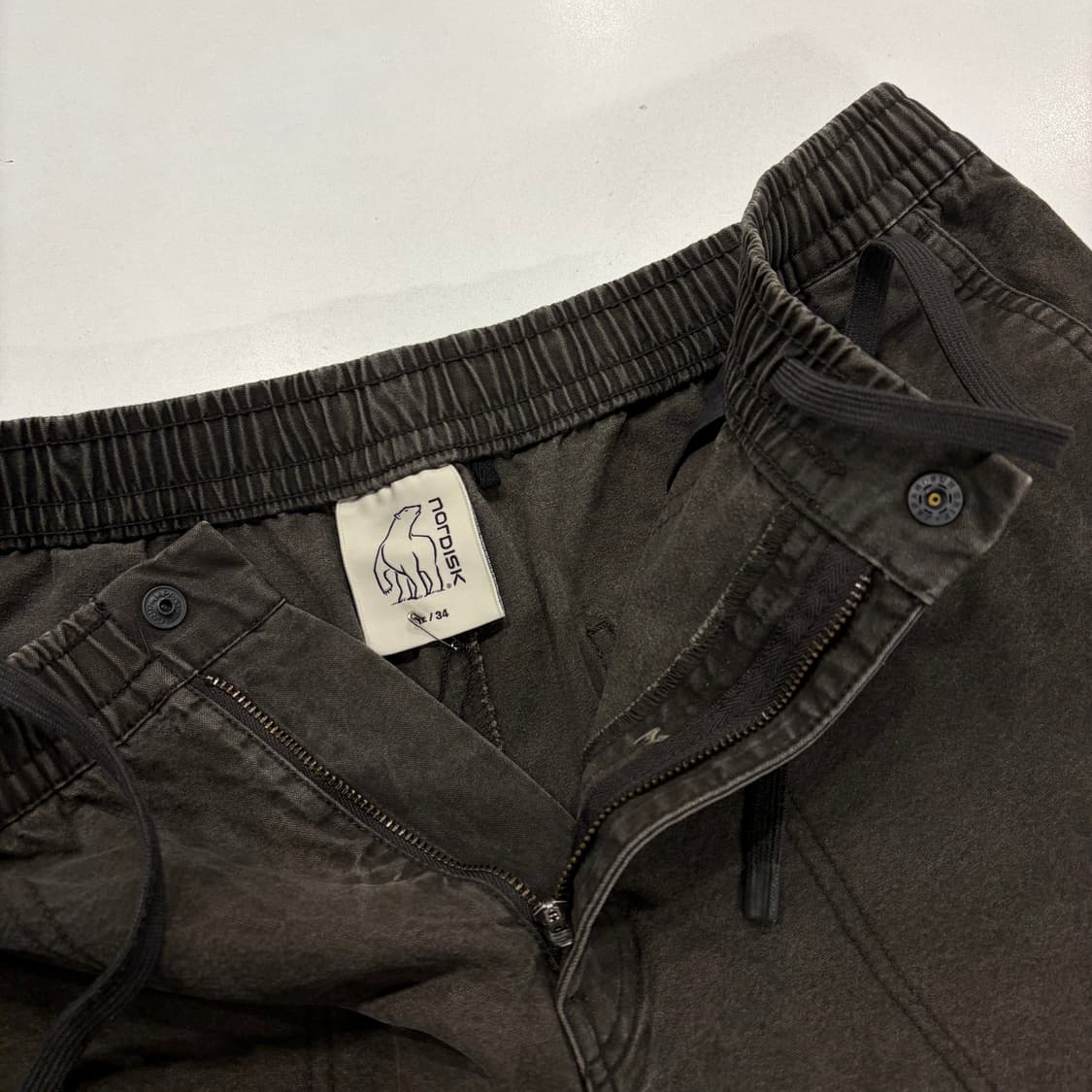 [XL] 노르디스크 코튼 워싱 카키색 면바지 B427 상품이미지7