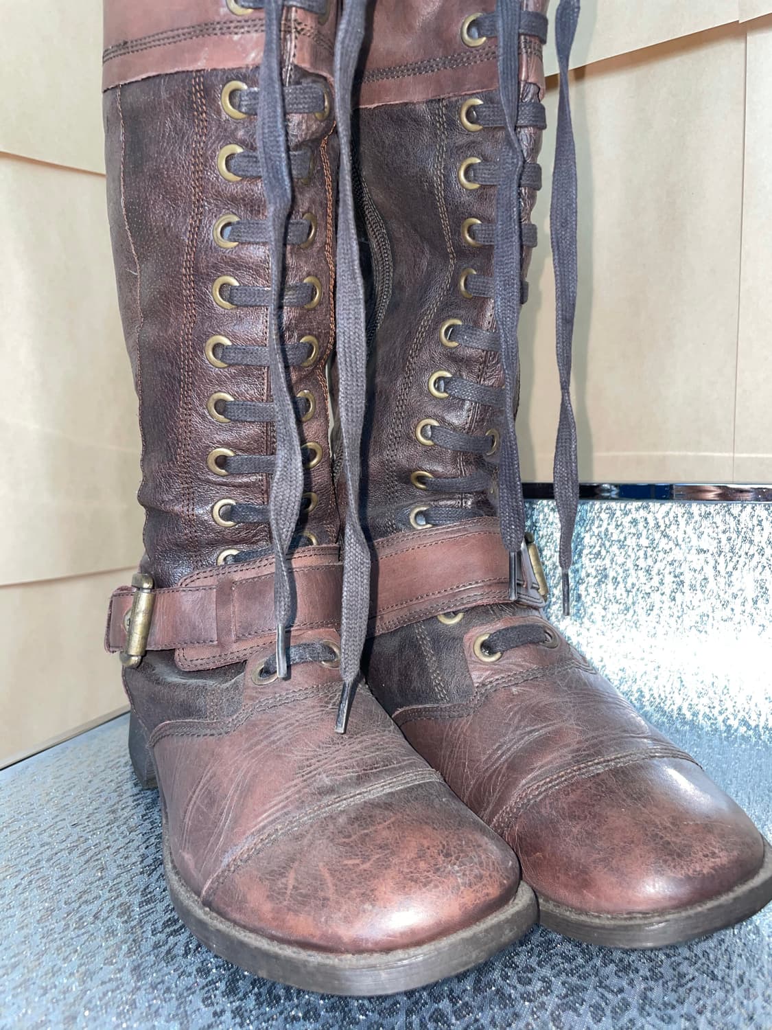 BELTED LACE UP BOOTS 상품이미지2