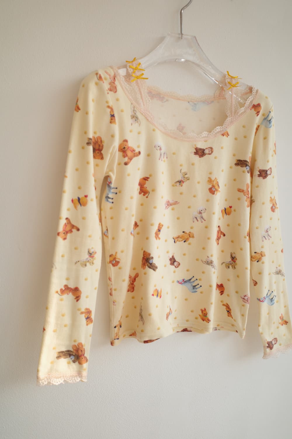 Lace printed top 상품이미지3