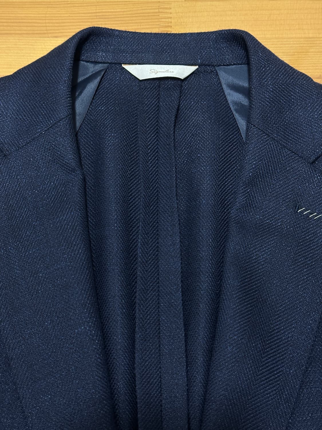 [새제품] 마에스트로 로로피아나 저지자켓 네이비 저지자켓 54L 상품이미지4