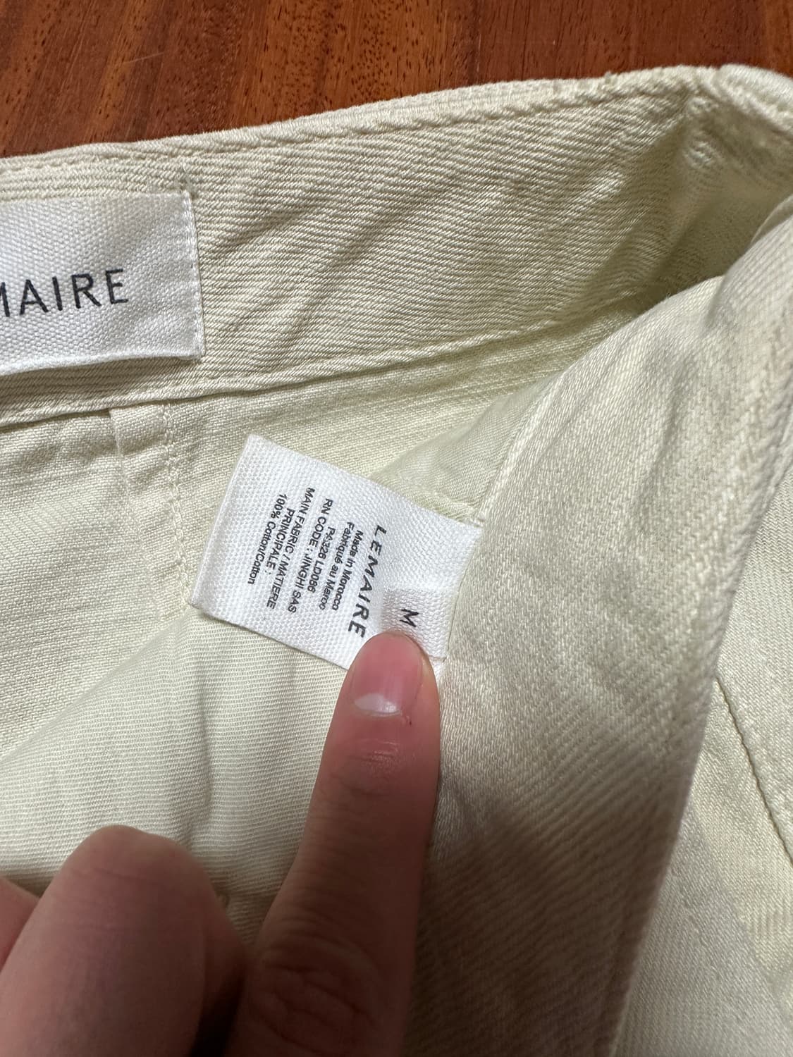 르메르 트위스트 벨티드 데님 팬츠 아이보리 m 상품이미지5