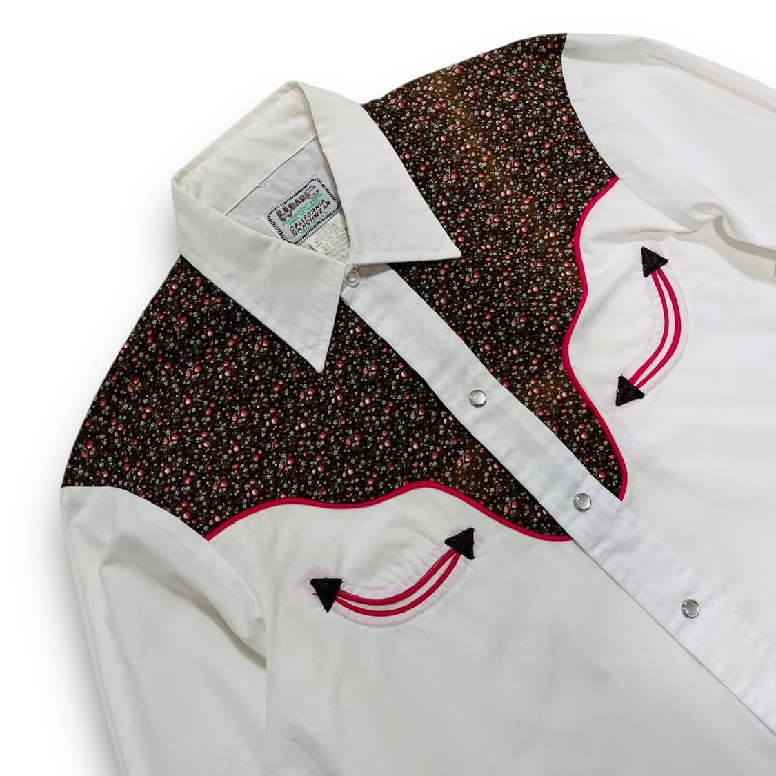 H bar C 서부시대 플라워 화이트 웨스턴 셔츠 상품이미지2