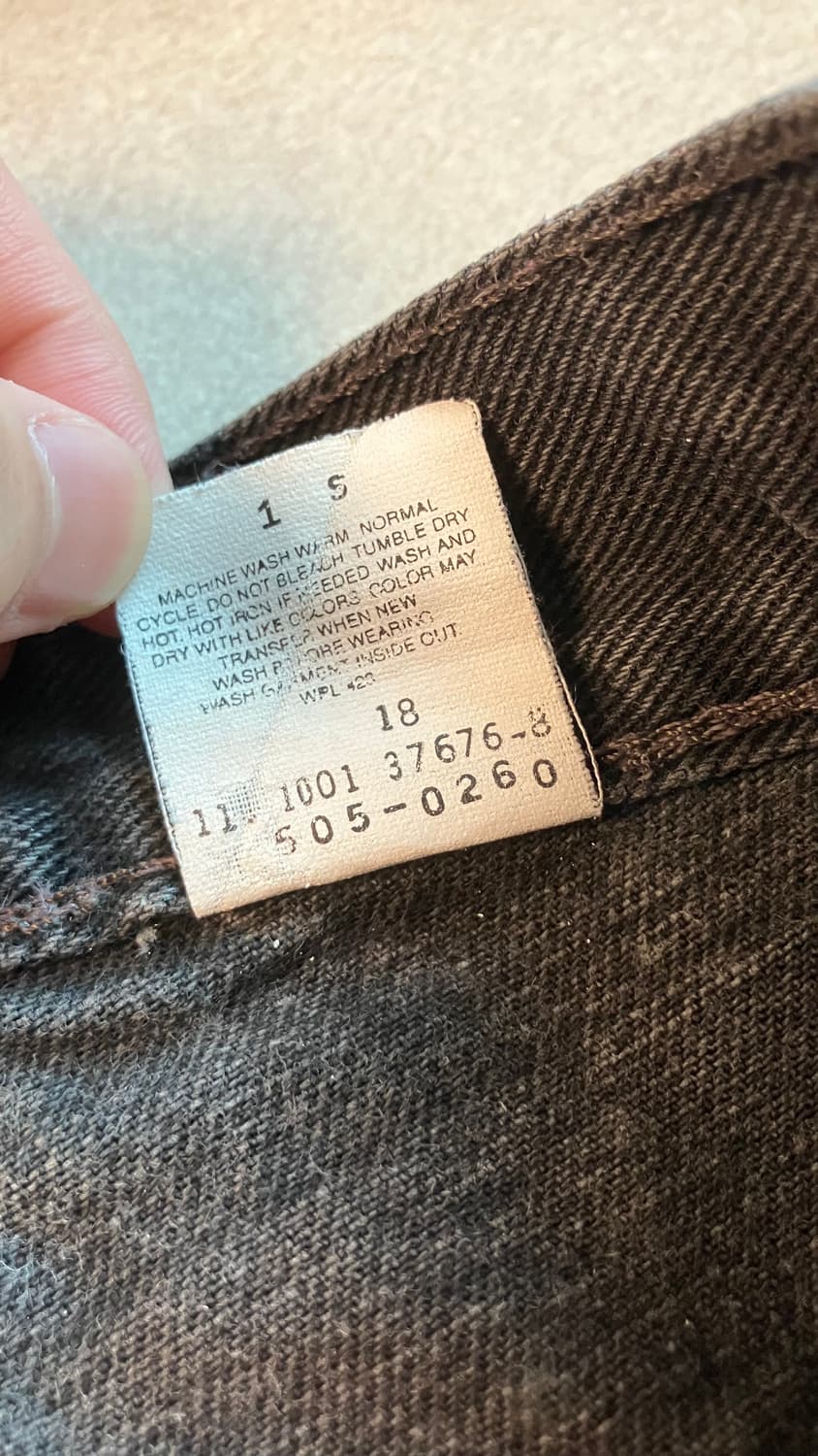 00s Levi’s 505 blank tab black jeans 상품이미지6