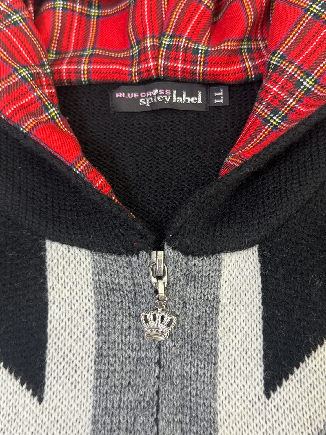 Blue cross 유니언잭 자수 패치 니트 후드집업 상품이미지7