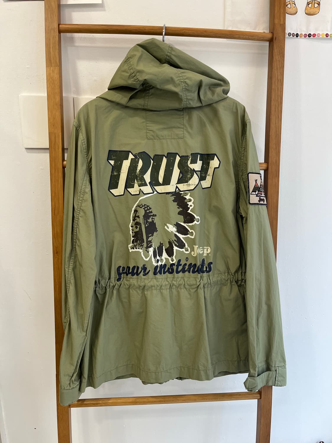 지프 아웃도어 와펜 후드 야상 자켓 상품이미지2