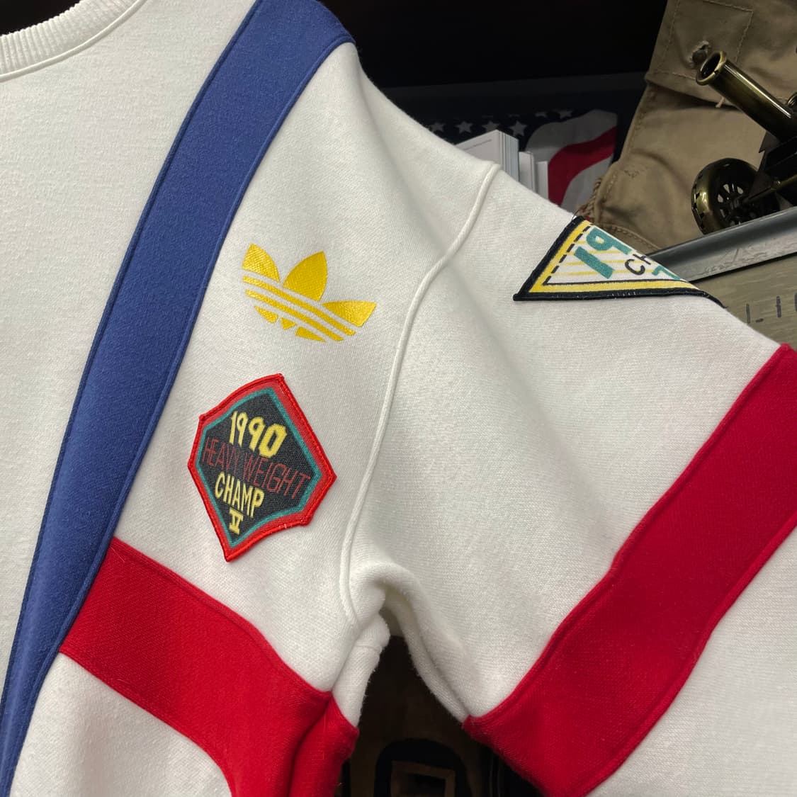 90s 아디다스 USA 복싱 클럽 패치 로고 맨투맨 스웻 셔츠 상품이미지4