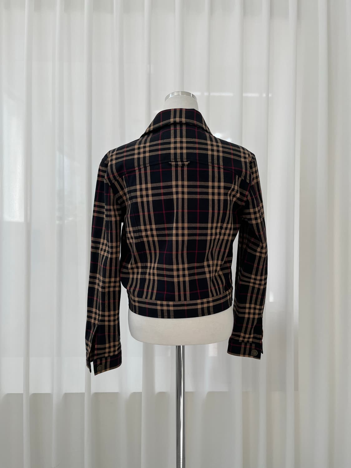 버버리 런던 체크 숏 자켓 M 상품이미지2