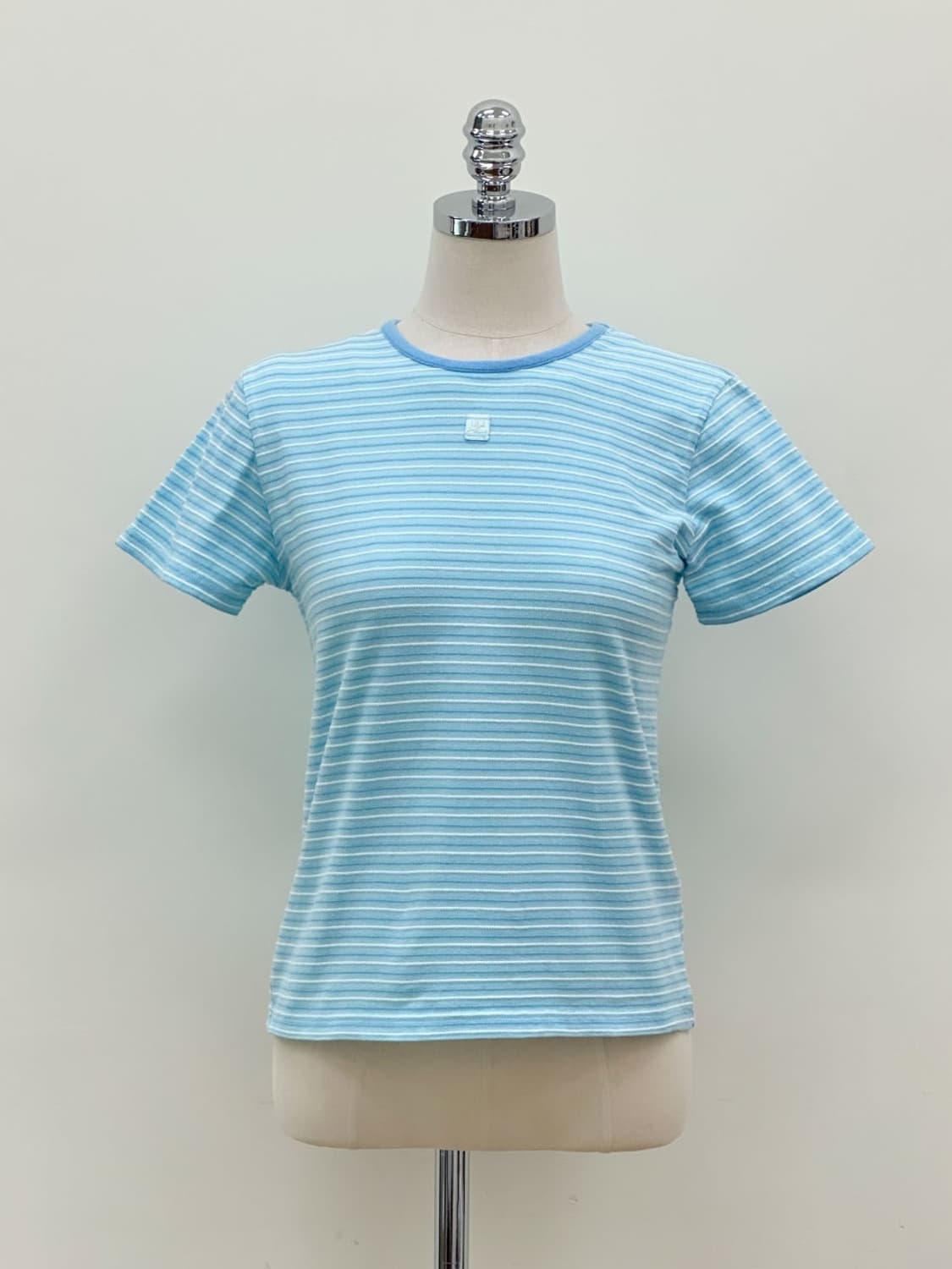 courreges / 꾸레쥬 스카이블루 스트라이프 반팔 티셔츠  상품이미지6