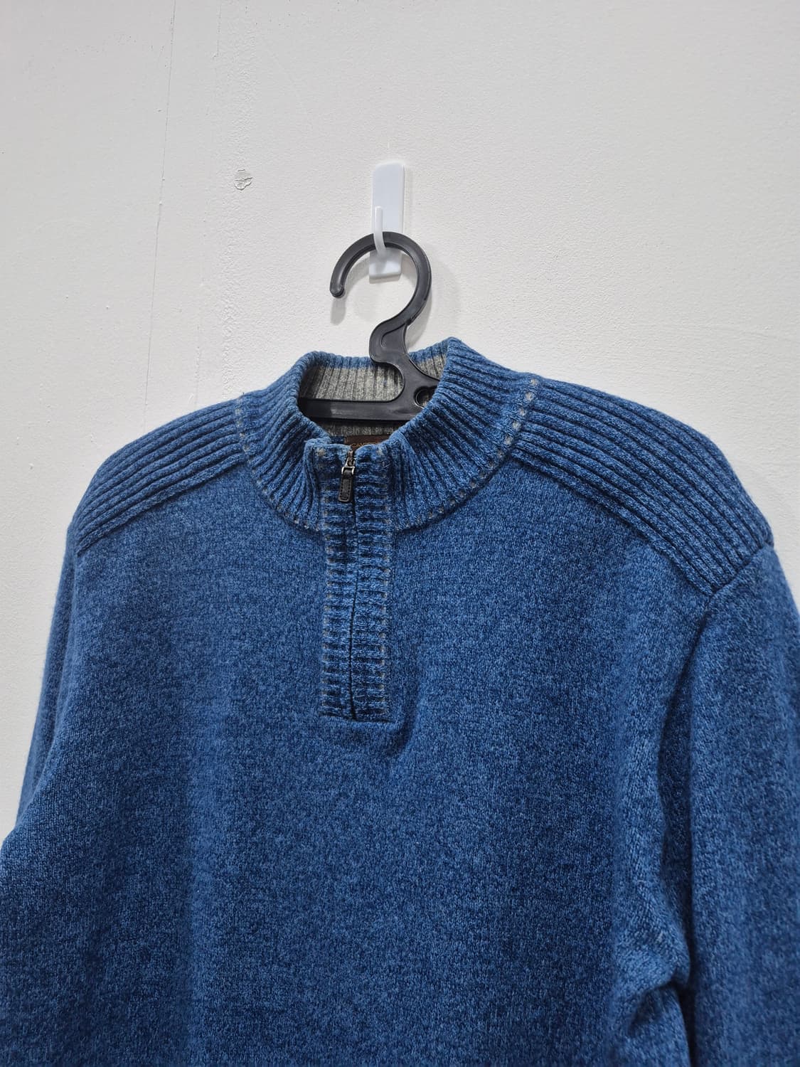 캠브리지맴버스 블루 하프넥 니트 스웨터 남성 95사이즈 상품이미지2