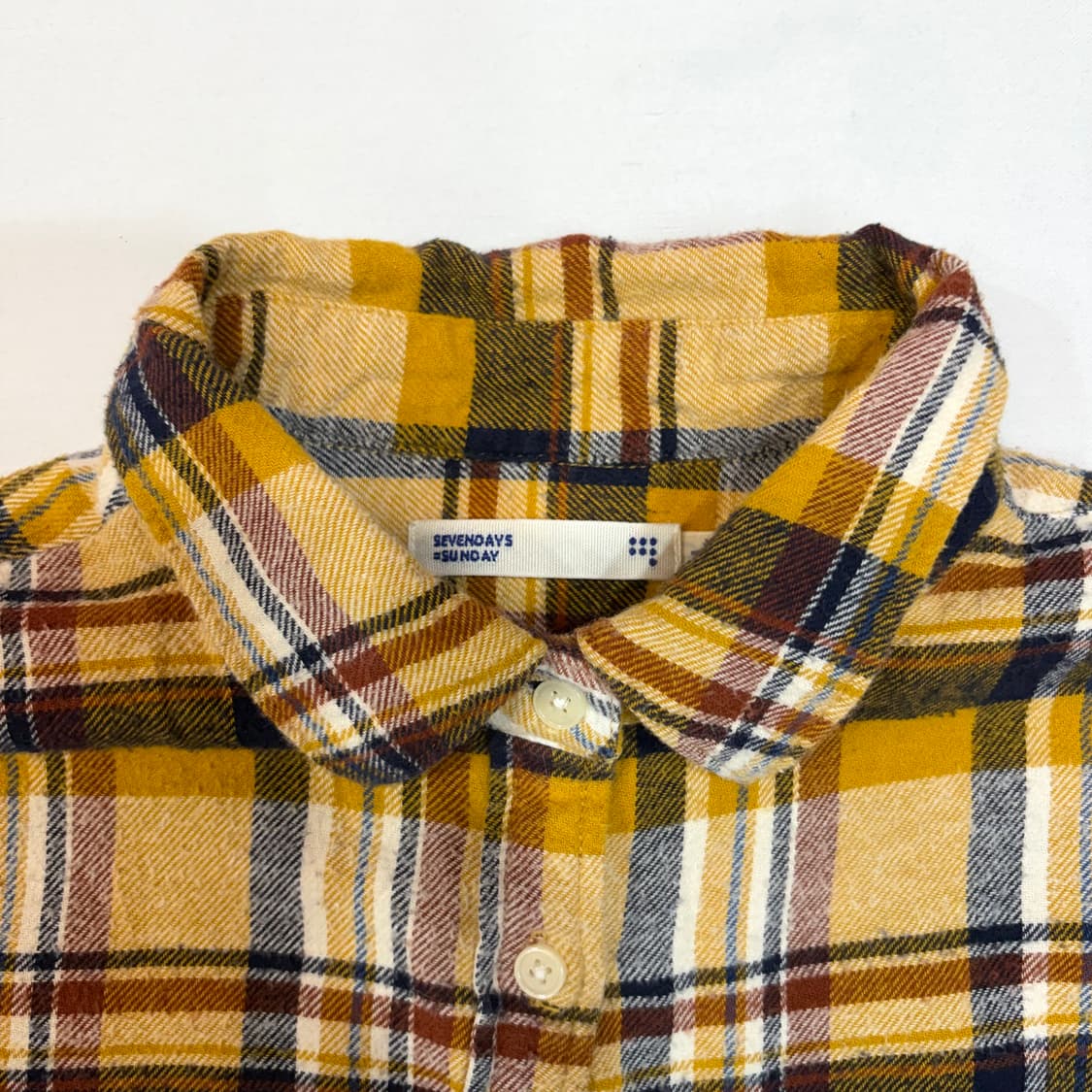 세븐데이즈이즈선데이 플란넬 체크 셔츠 (M) 상품이미지3