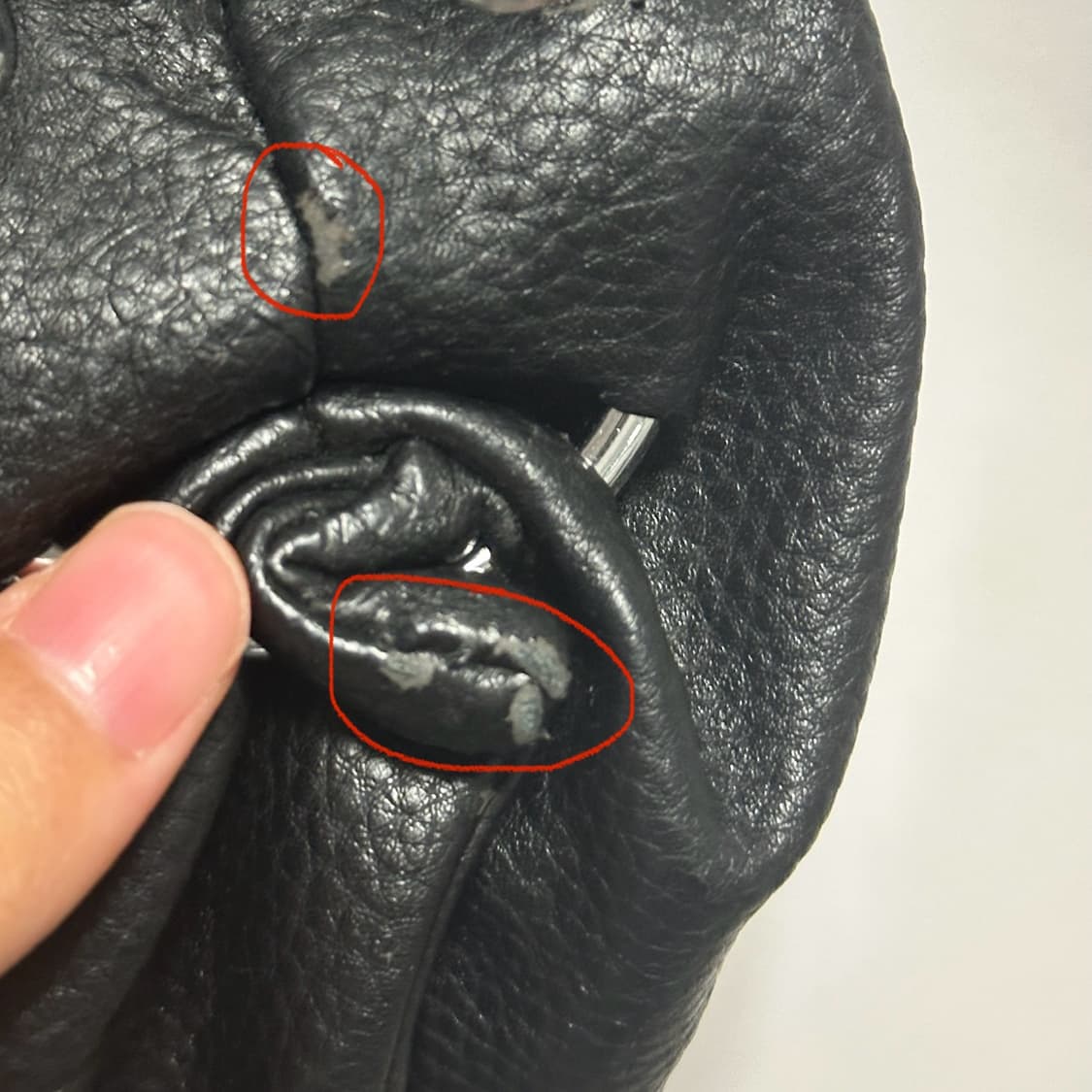 빈티지 펑크 실버 링 레더 숄더백 가방 상품이미지10