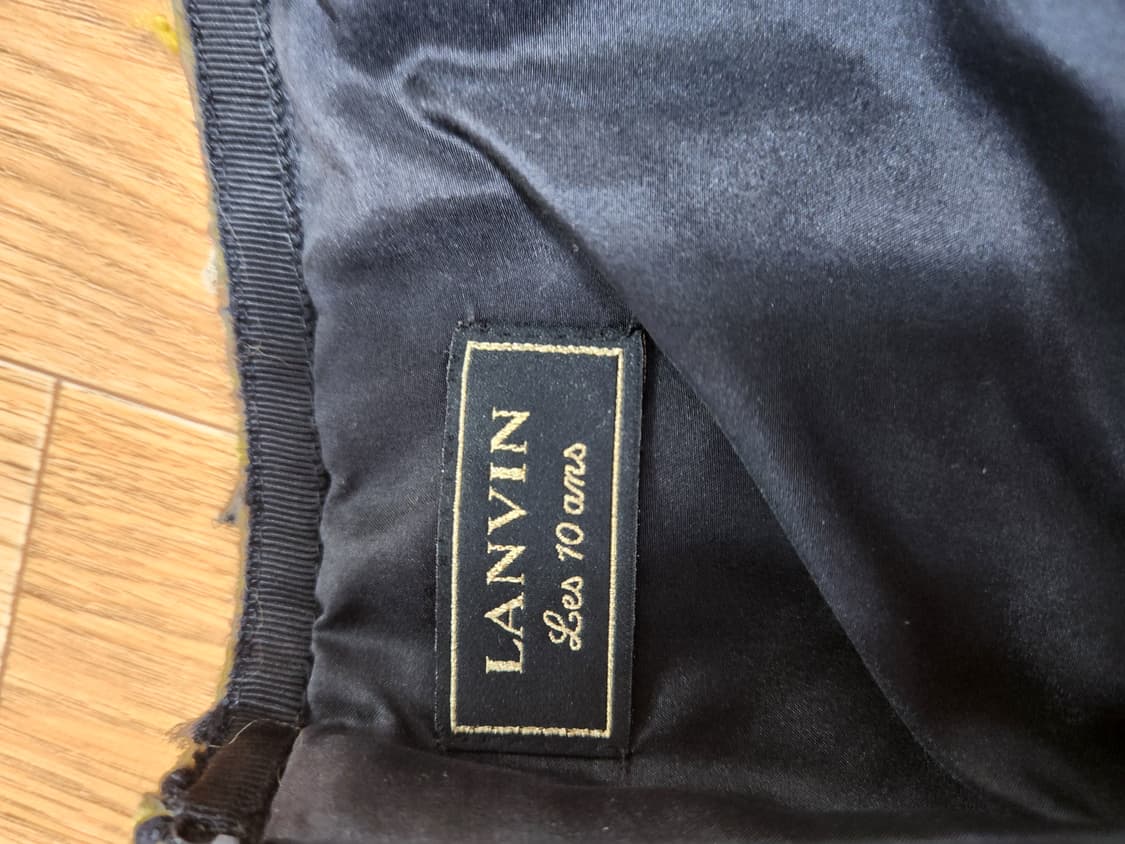 랑방 트위드 플레어 미니스커트 옐로우 블랙 상품이미지3