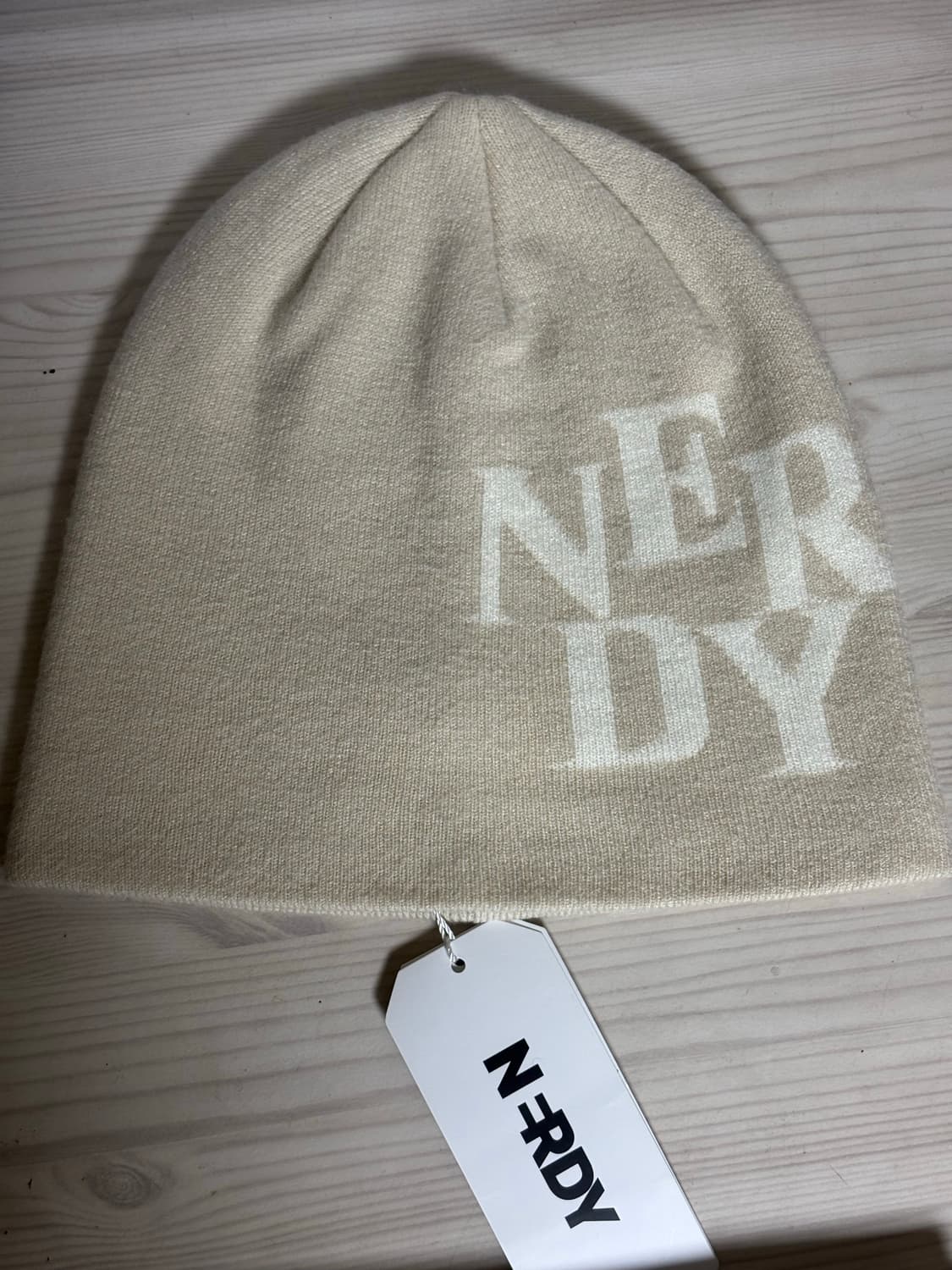 널디 로고 자카드 비니 베이지(새상품) 상품이미지2