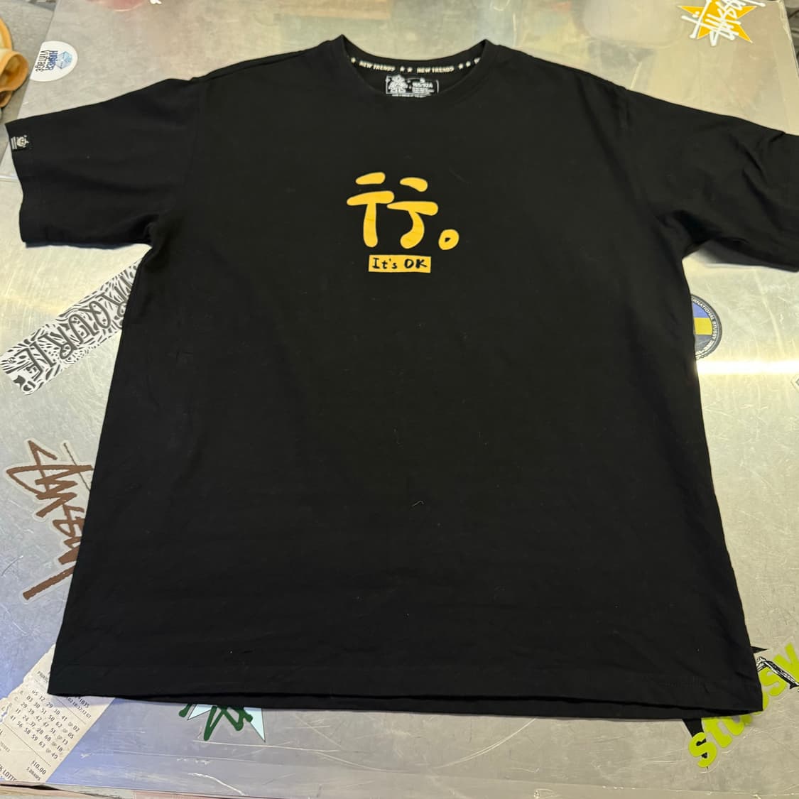 JPN 프린팅 블랙 반팔티 S 상품이미지2