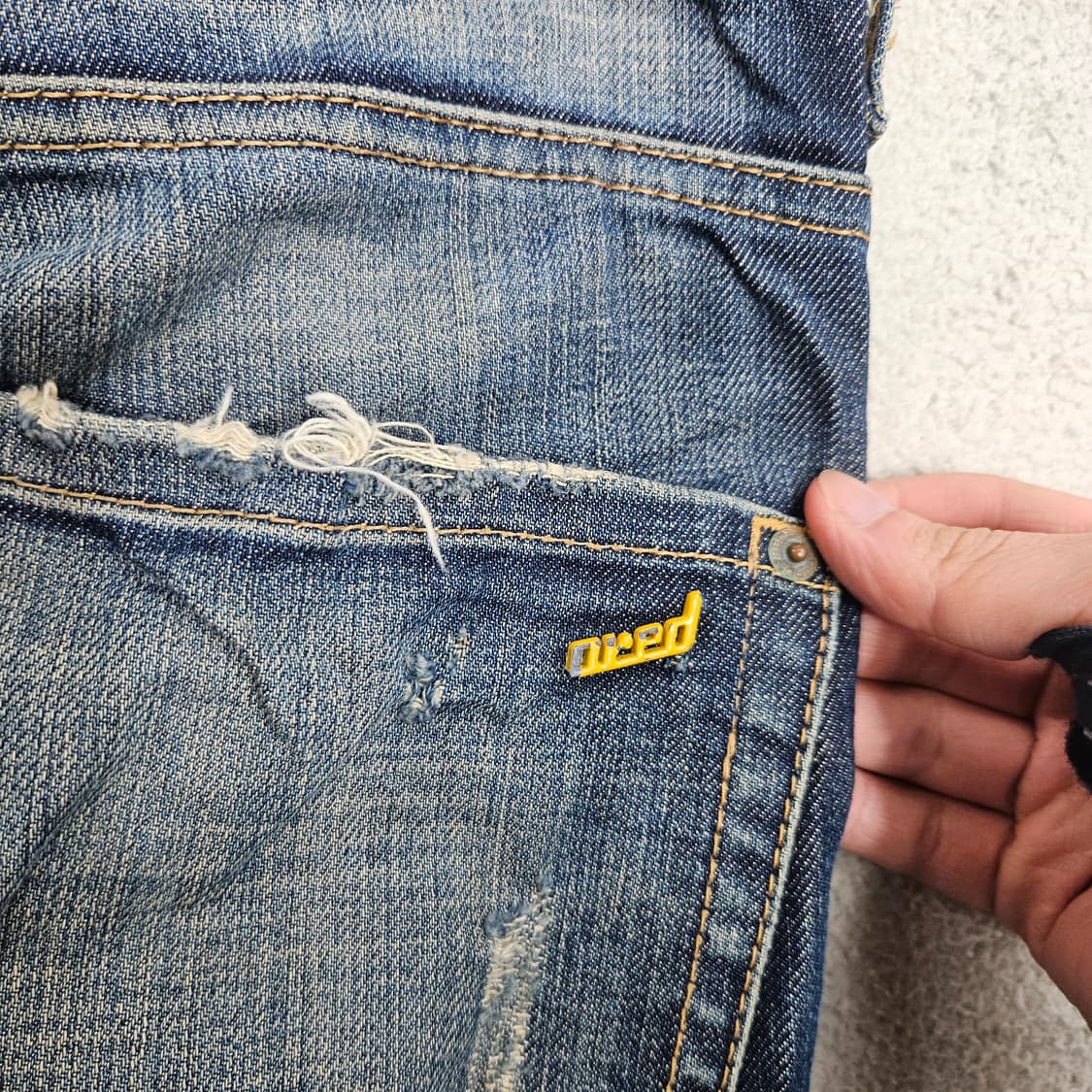 디스퀘어드2 루키3 레더 패치 데님 팬츠 44 상품이미지9