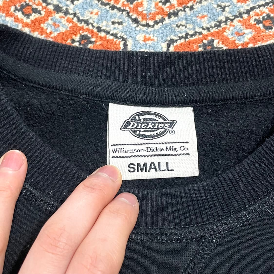 디키즈 시그니처로고 블랙 기모 맨투맨 여성S 상품이미지3