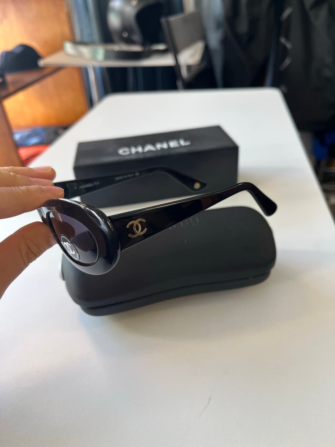 샤넬 빈티지 90‘s chanel mod.5007 블랙 선글라스 상품이미지6