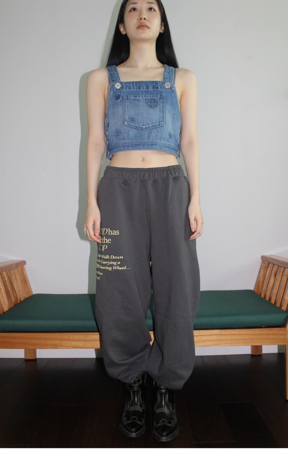 shop attends 댄스 스웻 팬츠 다크그레이 상품이미지1