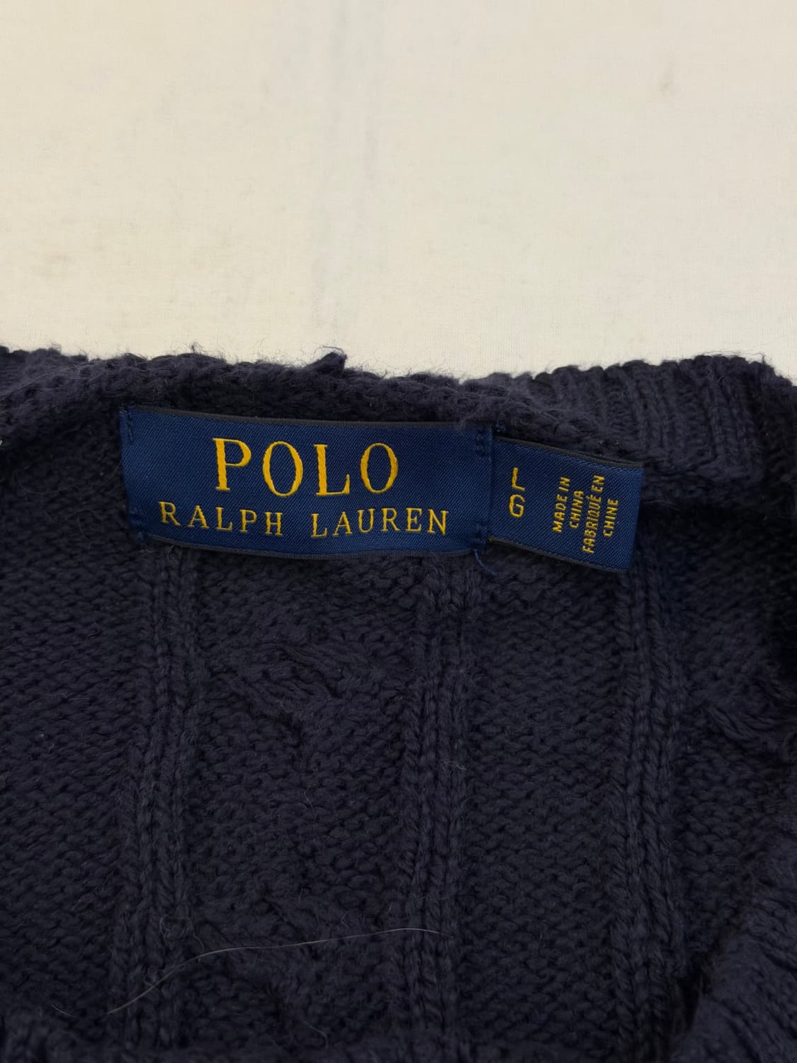 폴로 랄프로렌 꽈배기 케이블 니트 네이비 상품이미지3